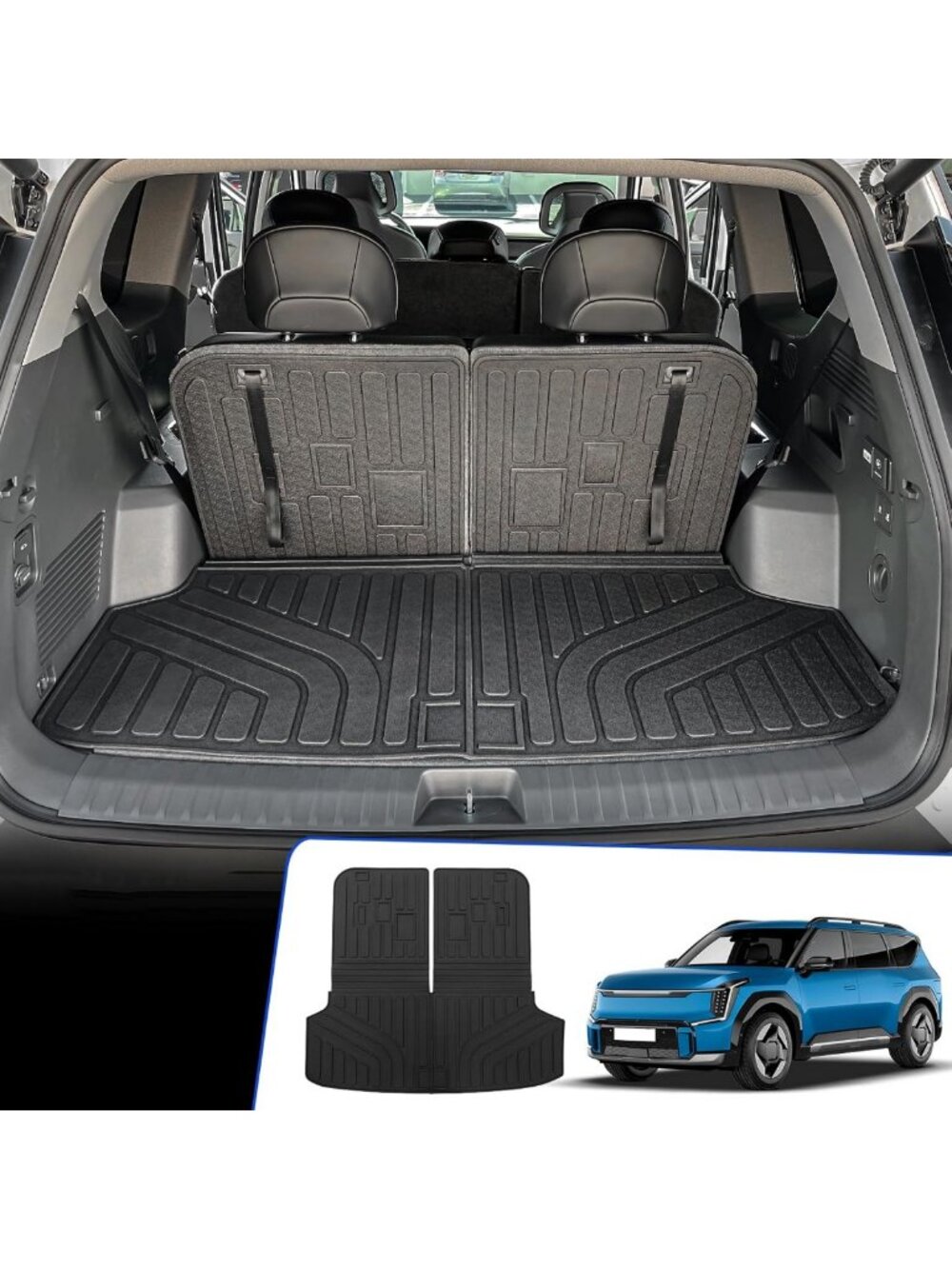 All-Weather Trunk Mat & Back Seat Cover Protector for Kia EV9 - Cargo Liner